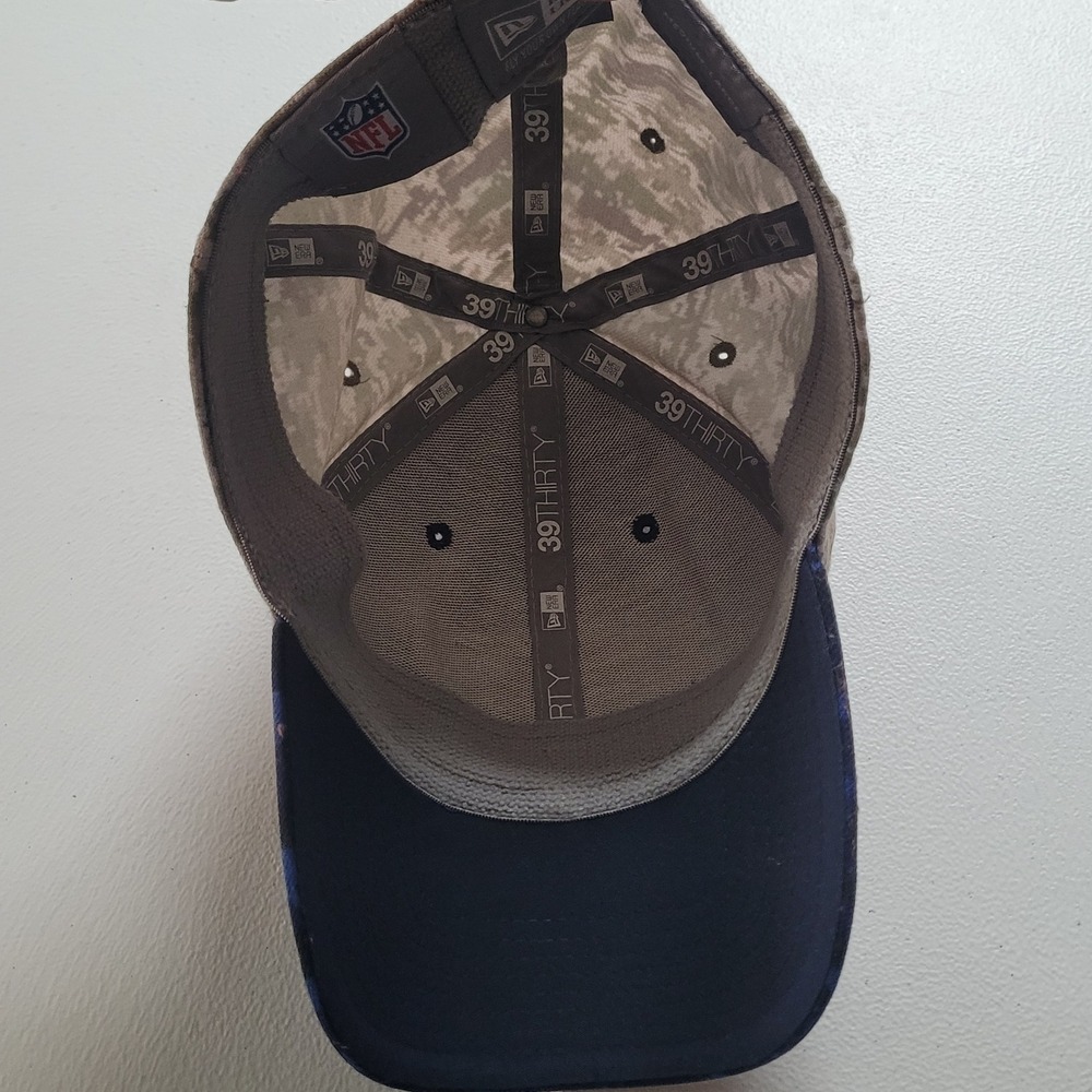 New England Patriots Hat Cap Fitted Medium Large New Era 39THIRTY Mens Camo - Picture 5 of 9
